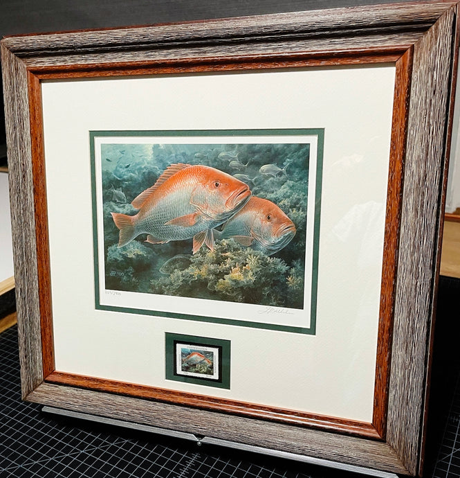 Diane Rome Peebles 2000 Coastal Conservation Association CCA Stamp Print With Stamp - Brand New Super Custom Sporting Frame