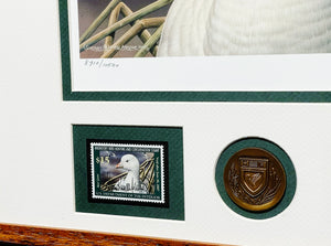 Sherrie Russell Meline - 2006 Federal Duck Stamp Print Gold Medallion Edition With Double Stamps - Brand New Custom Sporting Frame