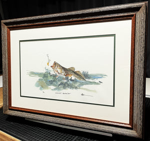 Don Breeden - Spooked - Speckled Trout" GiClee Quarter Sheet - Brand New Custom Sporting Frame