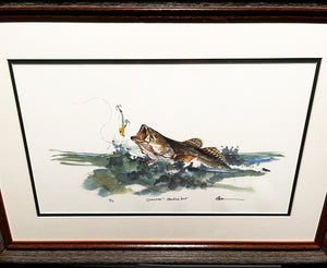Don Breeden - Spooked - Speckled Trout" GiClee Quarter Sheet - Brand New Custom Sporting Frame