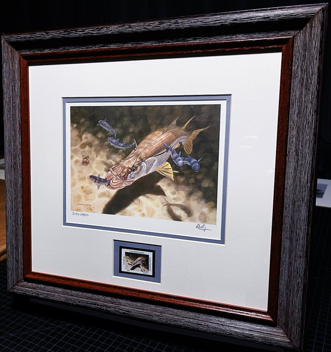 Don Ray 1999 Coastal Conservation Association CCA Stamp Print With Stamp - Brand New Super Custom Sporting Frame