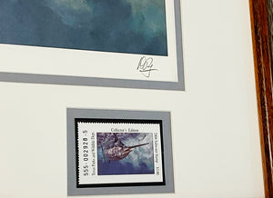 Don Ray - 2004 Texas Saltwater Stamp Print With Double Stamps - Brand New Custom Sporting Frame