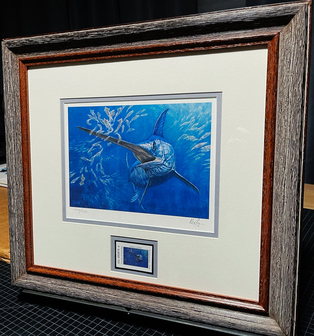 Don Ray 2015 Texas Saltwater Stamp Print With Stamp - Brand New Super Custom Sporting Frame