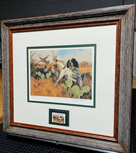 Load image into Gallery viewer, Eldridge Hardie 2002 Texas Quail Stamp Print With Stamp - Brand New Custom Sporting Frame