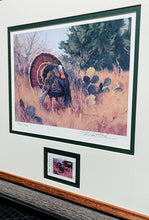 Load image into Gallery viewer, Eldridge Hardie - 2004 Texas Turkey Stamp Print With Stamp - Brand New Custom Sporting Frame