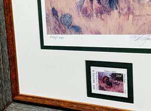 Eldridge Hardie - 2004 Texas Turkey Stamp Print With Stamp - Brand New Custom Sporting Frame