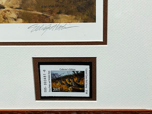 Eldridge Hardie - 2007 Texas Upland Game Bird Stamp Print With Double Stamps - Brand New Custom Sporting Frame