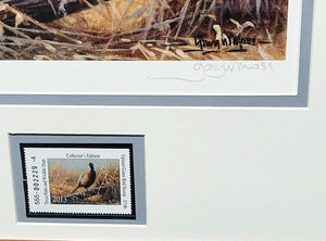 Gary Moss - 2013 Texas Texas Upland Game Bird Stamp Print With Stamp - Brand New Custom Sporting Frame