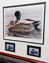 Load image into Gallery viewer, Gerald Mobley - 1985 Oklahoma Department Of Wildlife Conservation Stamp Print With Double Stamps - Brand New Custom Sporting Frame