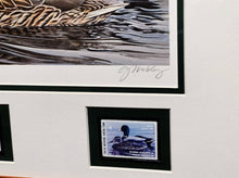 Load image into Gallery viewer, Gerald Mobley - 1985 Oklahoma Department Of Wildlife Conservation Stamp Print With Double Stamps - Brand New Custom Sporting Frame