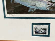 Load image into Gallery viewer, Herb Booth - 1984 Coastal Conservation Association GCCA CCA Stamp Print With Stamp - Brand New Custom Sporting Frame
