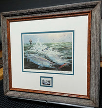 Load image into Gallery viewer, Herb Booth - 1984 Coastal Conservation Association GCCA CCA Stamp Print With Stamp - Brand New Custom Sporting Frame