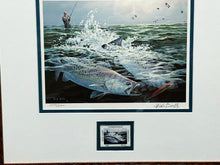 Load image into Gallery viewer, Herb Booth - 1984 Coastal Conservation Association GCCA CCA Stamp Print With Stamp - Brand New Custom Sporting Frame