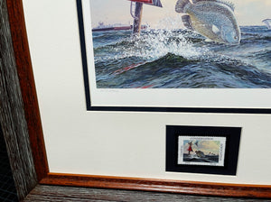 Herb Booth 2006 Coastal Conservation Association CCA Stamp Print With Stamp - Brand New Custom Sporting Frame