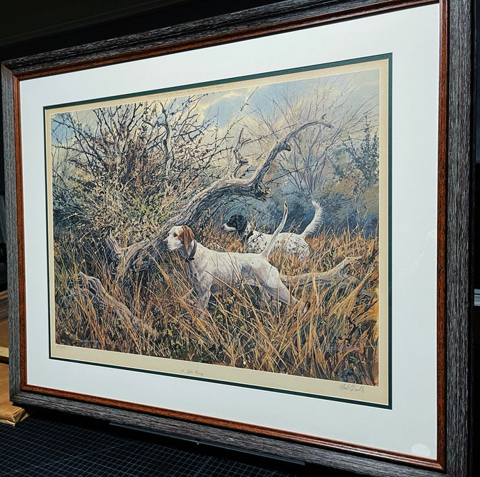 Herb Booth A Split Covey Lithograph - Brand New Super Custom Sporting Frame