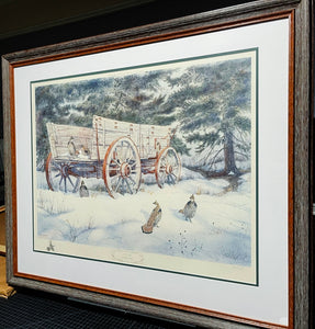 Herb Booth A Winter Haven With Grouse Remarque Lithograph - Brand New Custom Sporting Frame