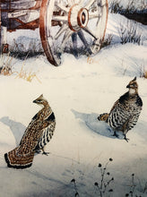 Load image into Gallery viewer, Herb Booth - A Winter Haven With Grouse Remarque - Lithograph - Brand New Custom Sporting Frame
