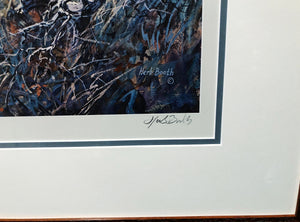 Herb Booth - Brush Country Covey - Lithograph - Brand New Custom Sporting Frame
