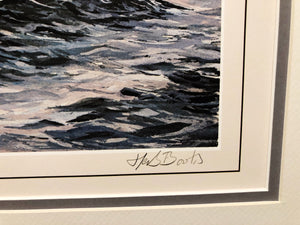 Herb Booth - Diver Island Bluebills - Lithograph AP - Brand New Custom Sporting Frame