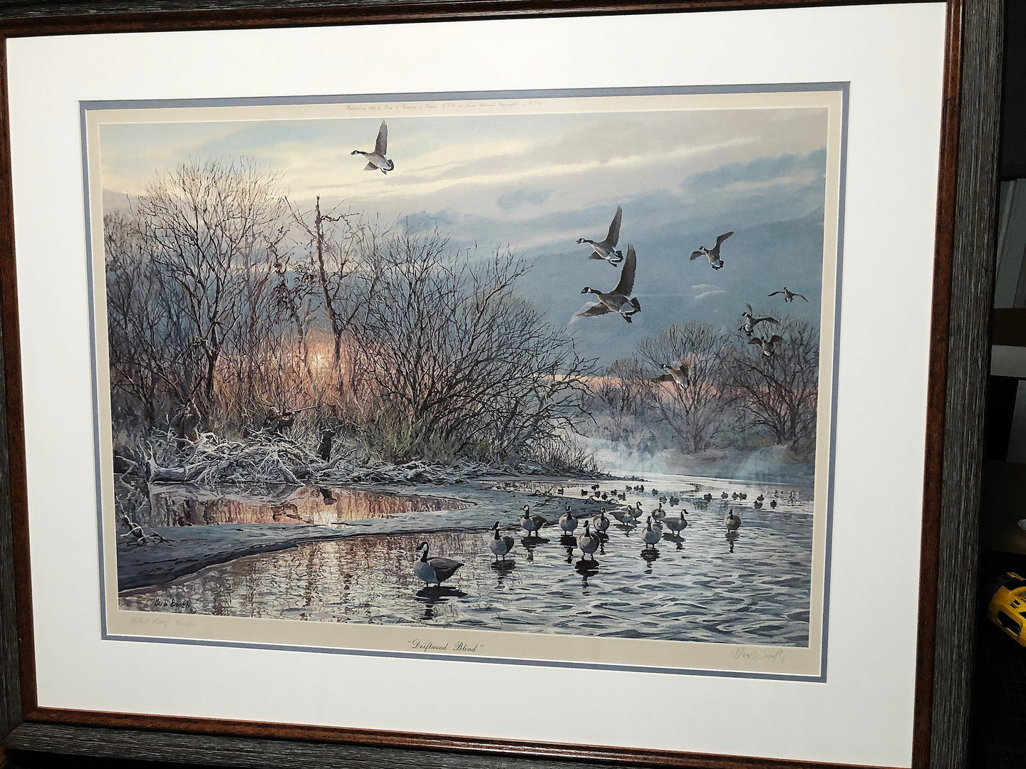 Herb Booth - Driftwood Blind - Lithograph AP - Brand New Custom Sporting Frame