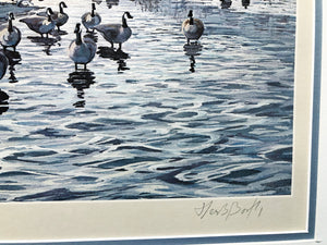 Herb Booth - Driftwood Blind - Lithograph AP - Brand New Custom Sporting Frame