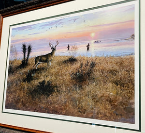 David Drinkard King Ranch Shoreline Lithograph - Brand New Custom Sporting Frame