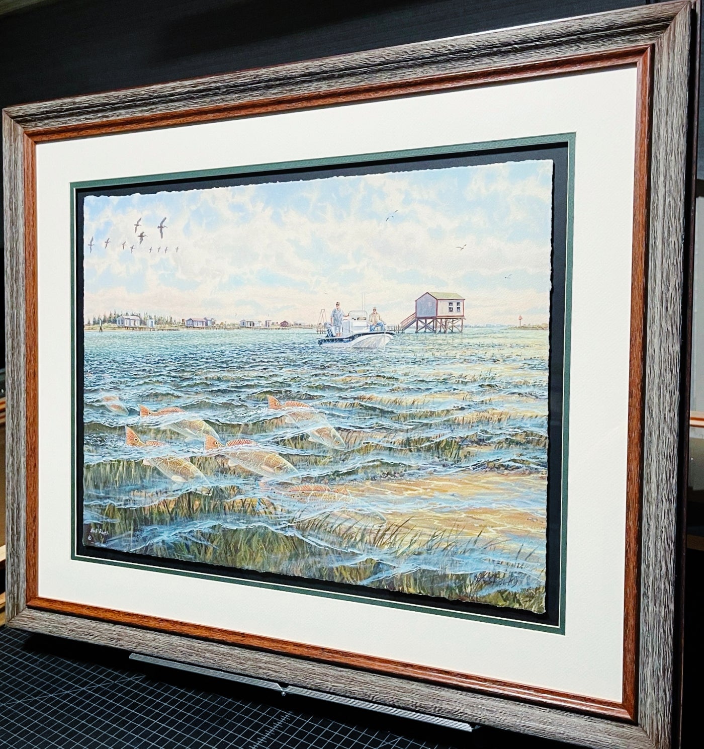Herb Booth - Land Cut - GiClee Artist Proof - Brand New Custom Sporting Frame