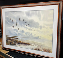 Load image into Gallery viewer, Herb Booth - Leeward Roost - Original Watercolor Painting - Brand New Custom Sporting Frame