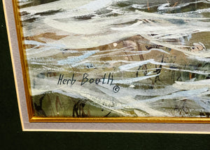 Herb Booth - And Be Ready - FS Original Watercolor Painting - Original Custom Sporting Frame