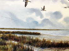 Load image into Gallery viewer, Herb Booth - Leeward Roost - Original Watercolor Painting - Brand New Custom Sporting Frame