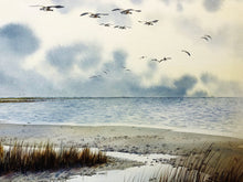 Load image into Gallery viewer, Herb Booth - Leeward Roost - Original Watercolor Painting - Brand New Custom Sporting Frame