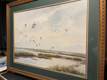 Load image into Gallery viewer, Herb Booth - Marsh Mallards - Original Watercolor Painting - Original Custom Sporting Frame