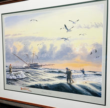 Load image into Gallery viewer, Herb Booth Painters Surf Lithograph - Coastal Conservation Association CCA Artist Proof With Rare Booth Remarque - Brand New Custom Sporting Frame