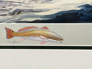 Herb Booth - Painters Surf - Print - Coastal Conservation Association CCA AP W Rare Booth Remarque - Brand New Custom Sporting Frame