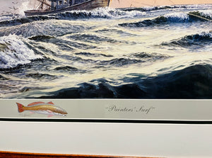Herb Booth - Painters Surf - Print - Coastal Conservation Association CCA AP W Rare Booth Remarque - Brand New Custom Sporting Frame