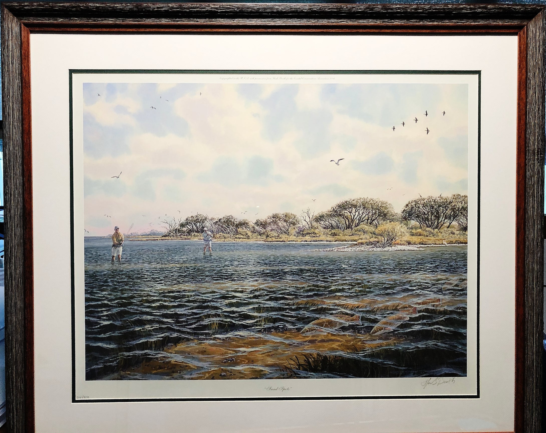 Herb Booth Sand Spots Lithograph Artist Proof - Brand New Super Custom Sporting Frame  ***  SPRING SPECIAL  ***