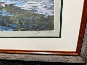 Herb Booth - Sight Casting - Lithograph - Coastal Conservation Association CCA - Rare - Brand New Custom Sporting Frame