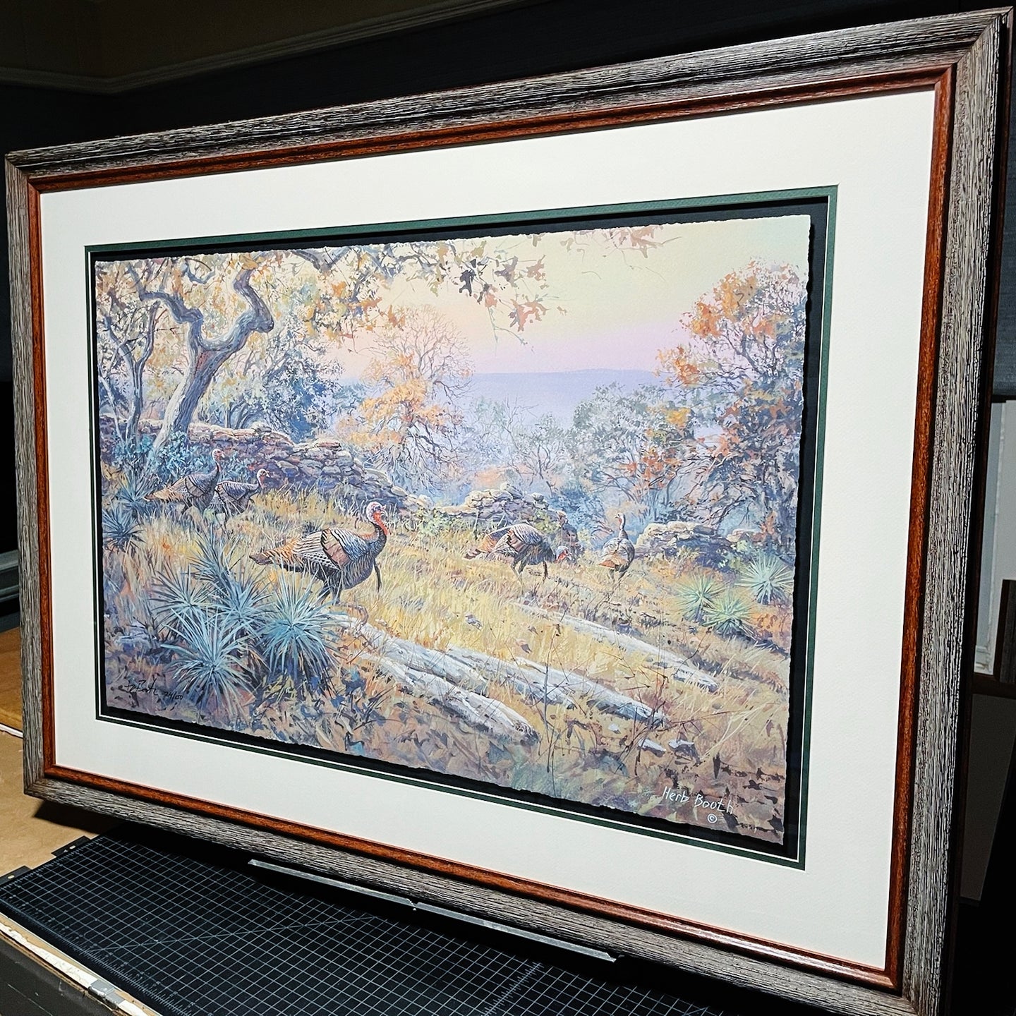 Herb Booth - Stone Wall Gobblers - Full Sheet GiClee - Brand New Custom Sporting Frame