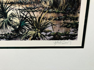 Herb Booth - Teal and Palmetto - Lithograph - Brand New Custom Sporting Frame