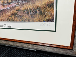 Herb Booth Texas Oasis Lithograph - Artist Proof - Brand New Super Custom Sporting Frame