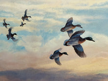 Load image into Gallery viewer, Herb Booth Wetlanders Lithograph With Mallard Remarque Coastal Conservation Association CCA - Rare Booth Remarque - Brand New Super Custom Sporting Frame