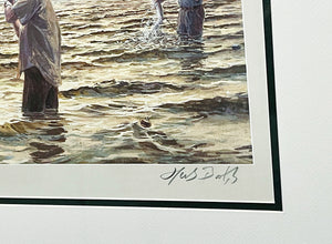 Herb Booth - Working The Edge - Lithograph Coastal Conservation Association CCA - Brand New Custom Sporting Frame