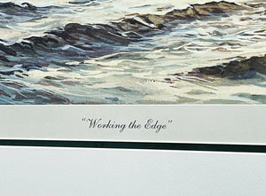 Herb Booth - Working The Edge - Lithograph Coastal Conservation Association CCA - Brand New Custom Sporting Frame