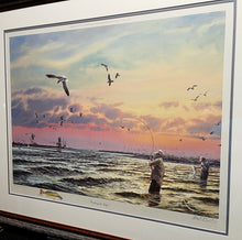 Load image into Gallery viewer, Herb Booth - Working The Edge - Lithograph - Rare Booth Remarque - Brand New Custom Sporting Frame
