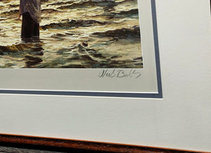 Herb Booth - Working The Edge - Lithograph - Rare Booth Remarque - Brand New Custom Sporting Frame