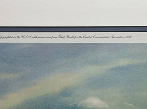 Herb Booth - Working The Edge - Lithograph - Rare Booth Remarque - Brand New Custom Sporting Frame