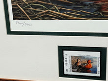 Load image into Gallery viewer, James Hautman - 1997 Texas Migratory Waterfowl Duck Stamp Print With Double Stamps - Brand New Custom Sporting Frame