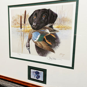 James Killen 1991 Ducks Unlimited Stamp Print With Stamp - Brand New Custom Sporting Frame