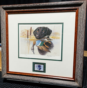 James Killen 1991 Ducks Unlimited Stamp Print With Stamp - Brand New Custom Sporting Frame