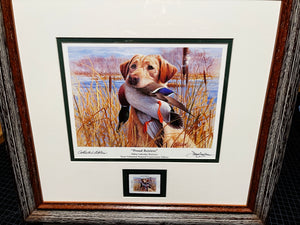James Killen 1996 Trout Unlimited Stamp Print With Stamp - Brand New Super Custom Sporting Frame